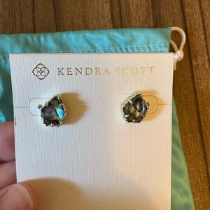 Kendra Scott Iridescent Blue and Green Earrings